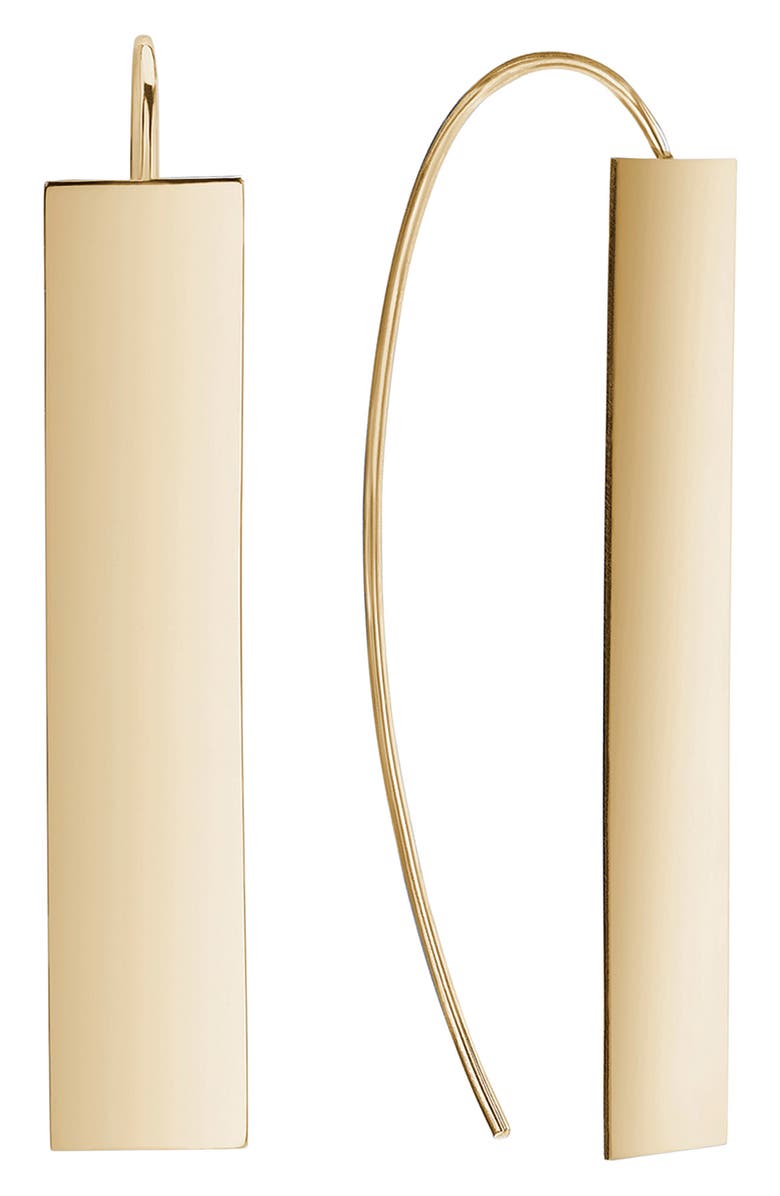 LANA Wide Flat Tag Threader Earrings, Main, color,