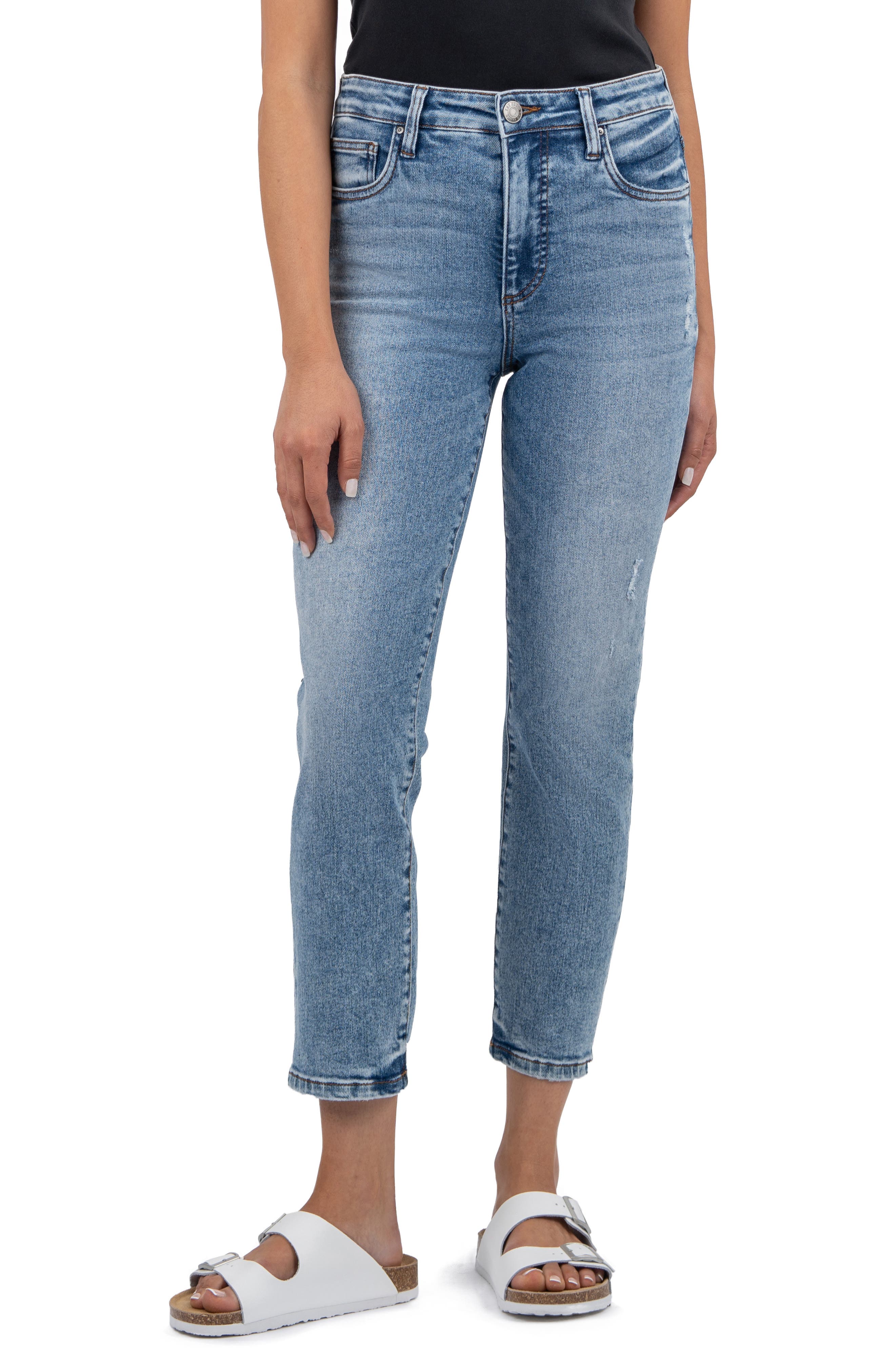 KUT from the Kloth Rachael High Waist Crop Mom Jeans