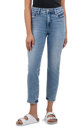 Kut From The Kloth Rachael High Waist Crop Mom Jeans In Equality