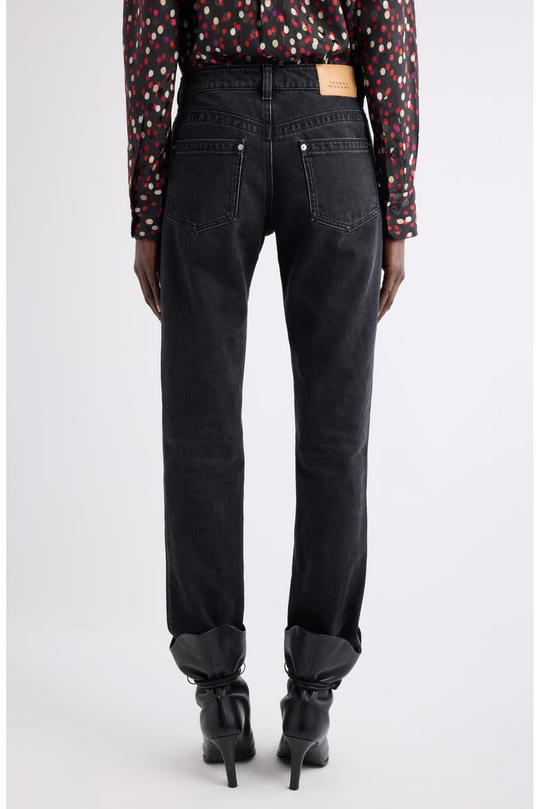 Silviana Pintuck Slim Fit Jeans, Alternate, color, BLACK