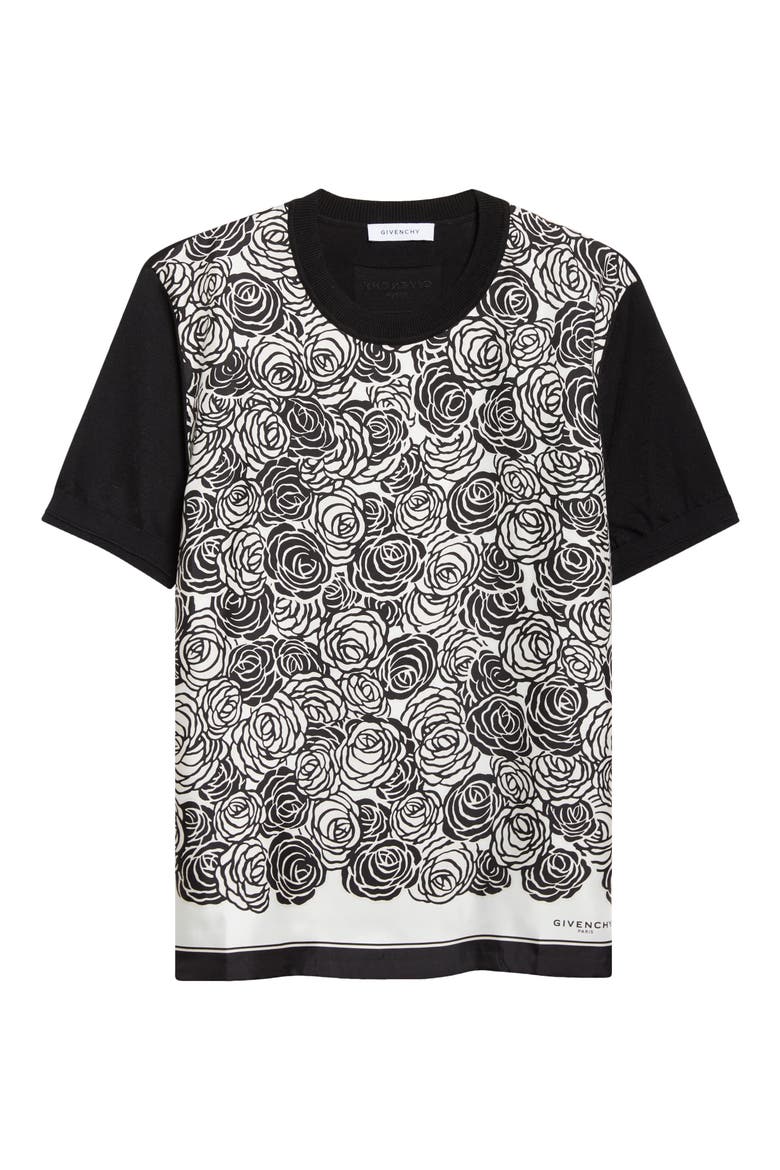 Rose Print, Alternate, color, BLACK/ IVORY