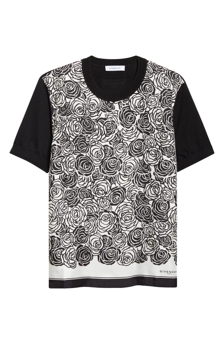 Givenchy Rose Print, Alternate, color, Black/ Ivory