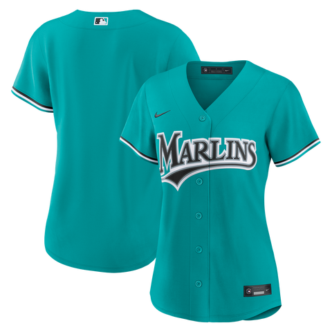 Women's Nike Teal Miami Marlins Alternate Replica Jersey