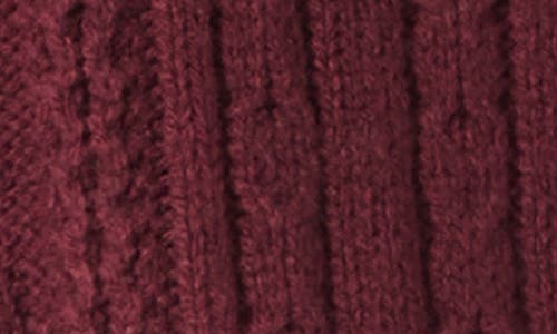 Do By Dee Ocleppo Cassia Fringe Cable Sweater In Burgundy