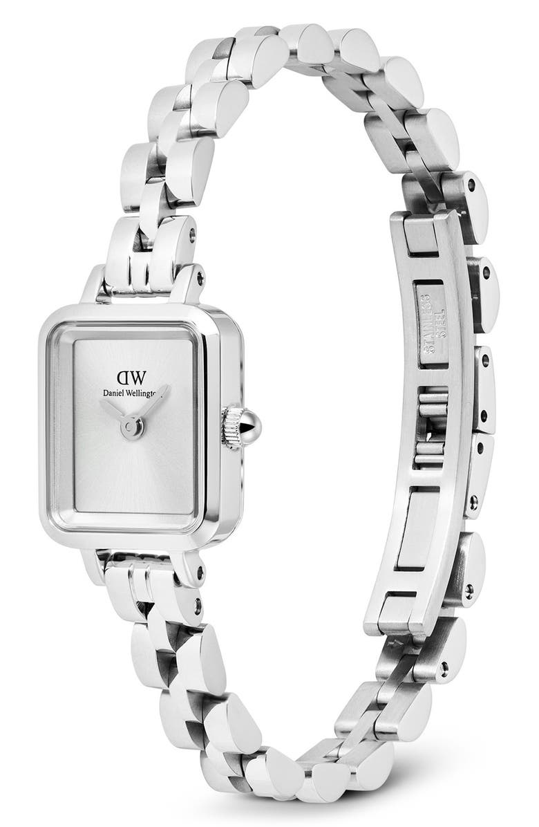 Daniel Wellington Quadro Mini Bracelet Watch, 15mm x 18mm, Alternate, color, Silver