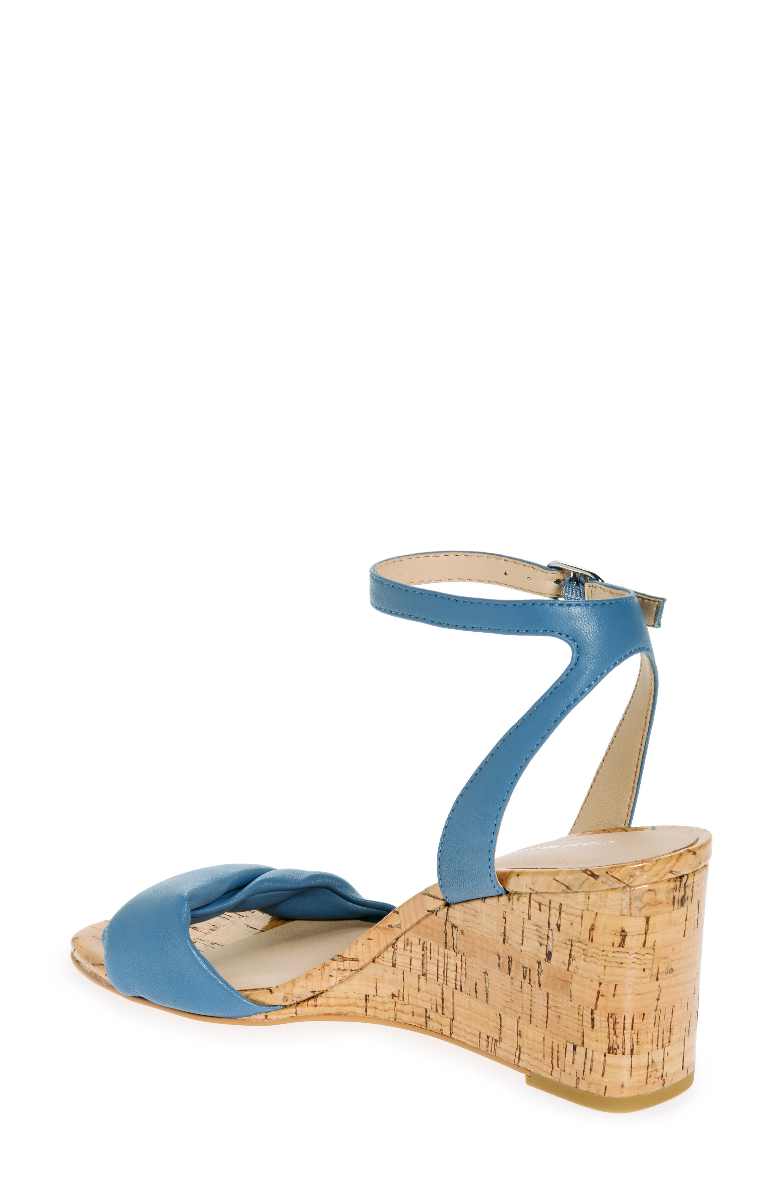 Stuart Weitzman Everly Wedge Sandal, Alternate, color, Atlantic Blue