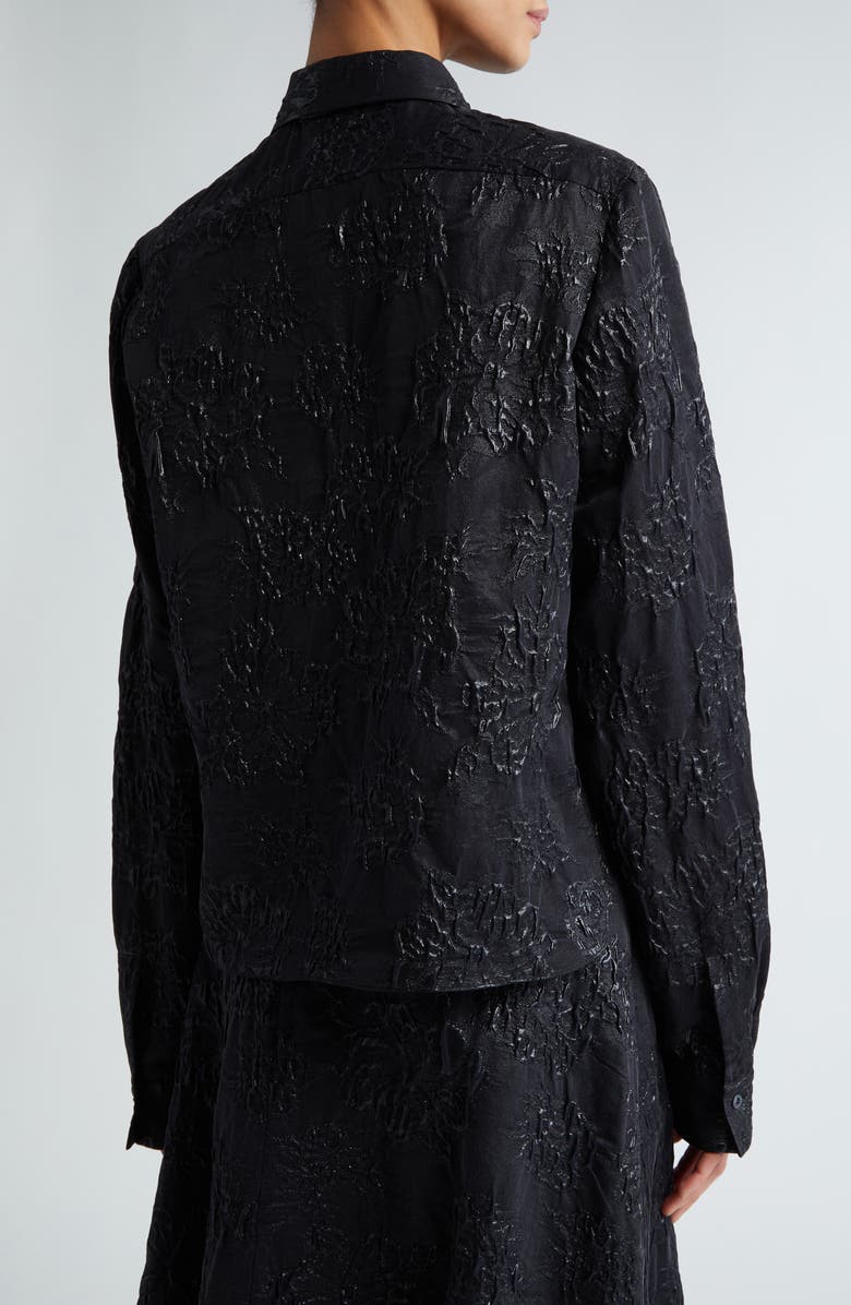 PARTOW Jada Floral Textured Silk Blend Button-Up Shirt, Alternate, color, 