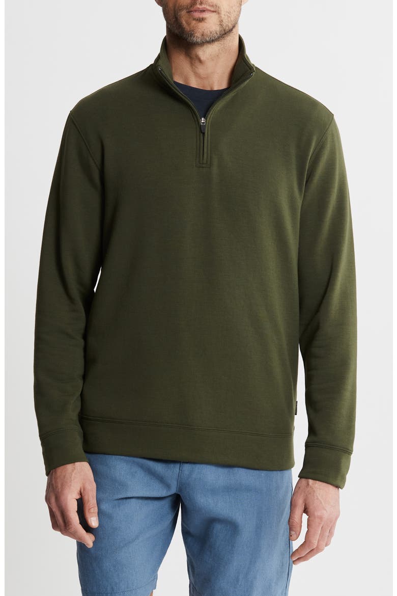 Tribeca Soft Touch Quarter Zip Pullover, Main, color, HUNTER