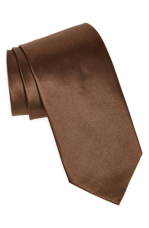 Tom Ford Silk Twill Tie In Kb800 Dark Chocolate