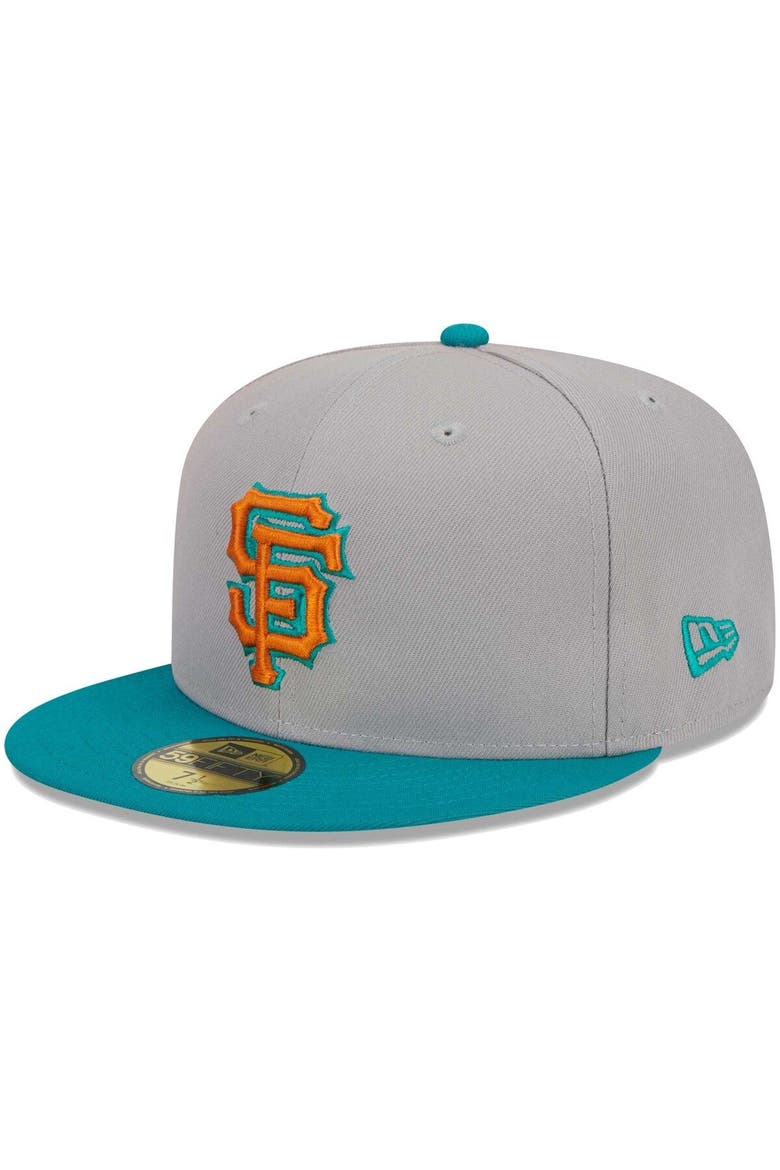 Men's New Era Gray/Teal San Francisco Giants  59FIFTY Fitted Hat, Alternate, color, Gray