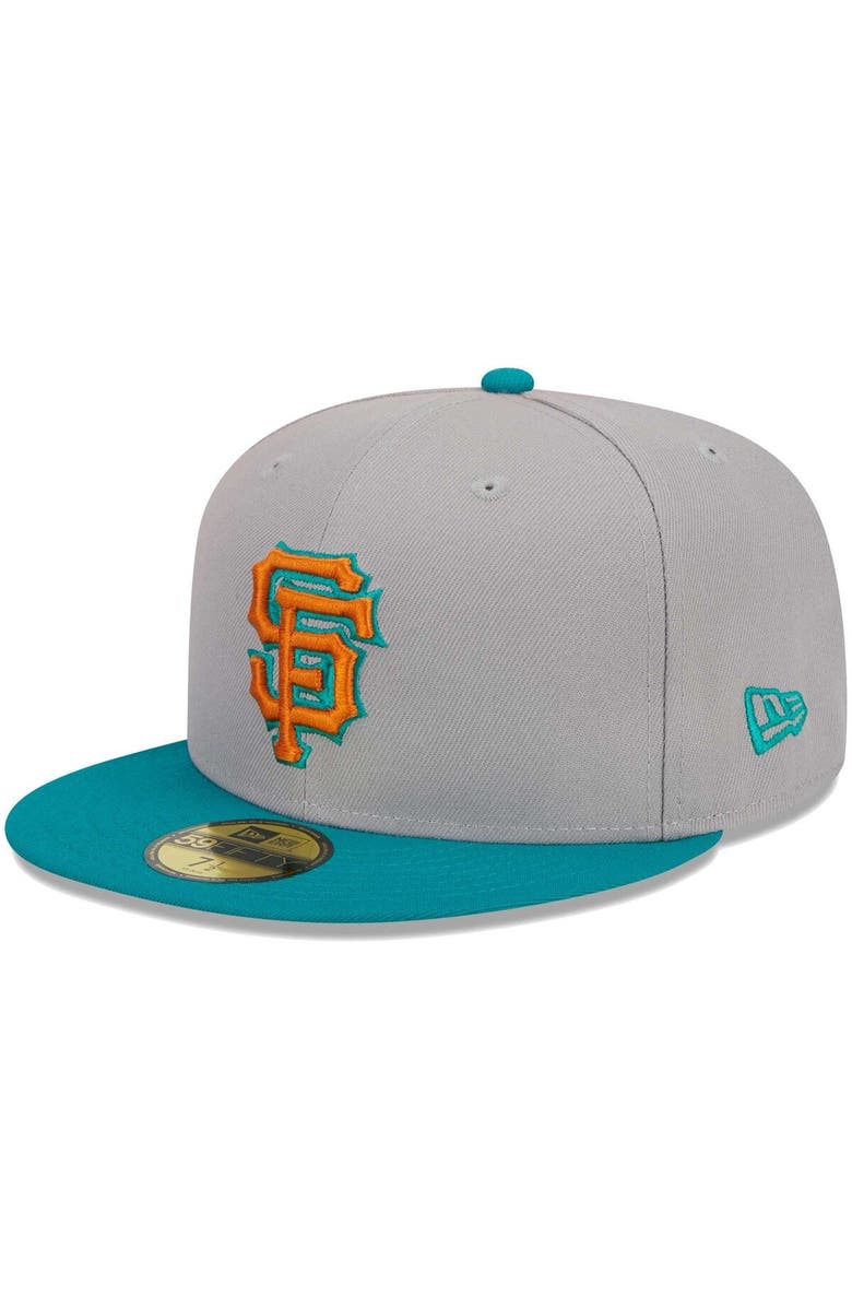 New Era Men's New Era Gray/Teal San Francisco Giants  59FIFTY Fitted Hat, Alternate, color, 