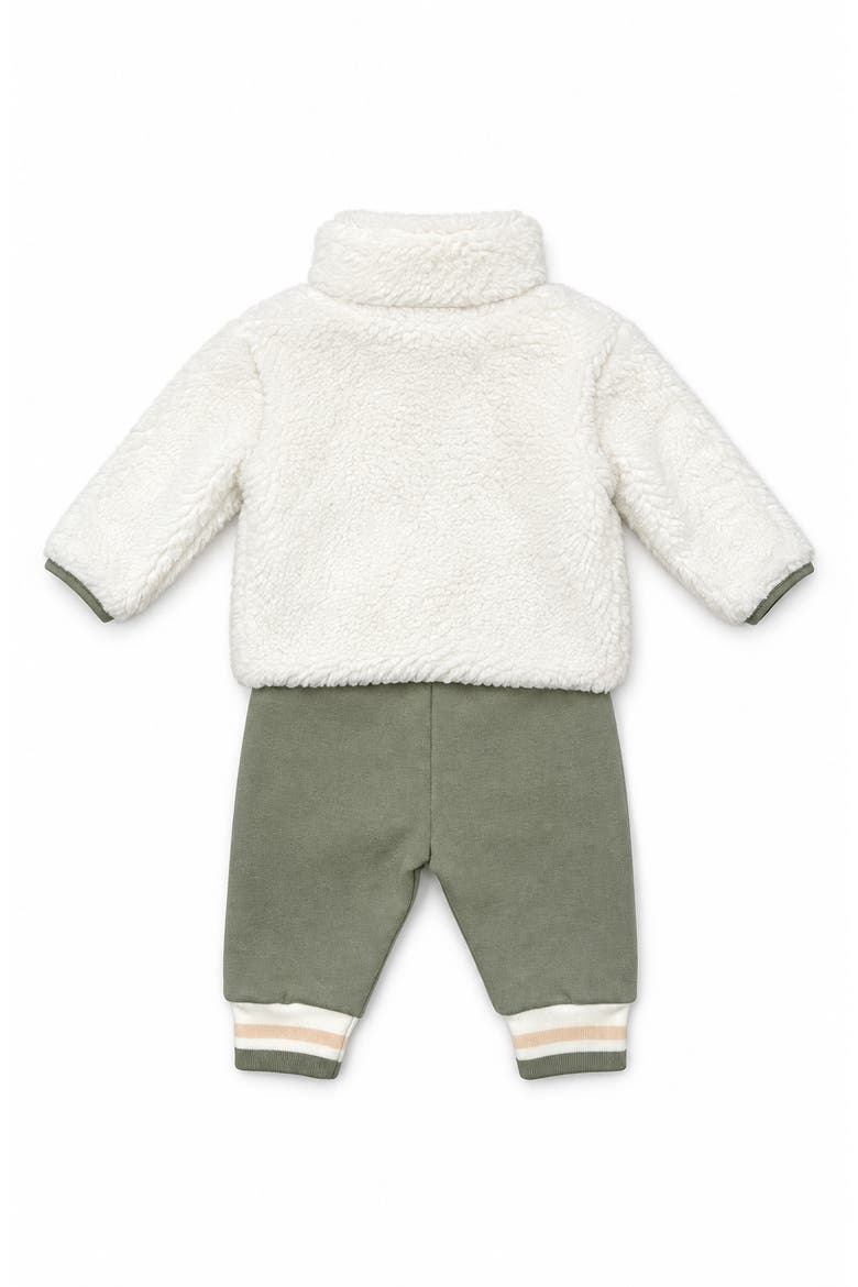 Kids' 2-Piece High-Pile Fleece & Jogger Pants Set, Alternate, color, OPEN WHITE