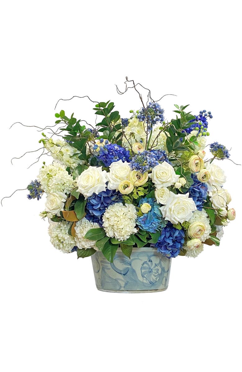 Winward Home Mixed Floral In Ceramic Bowl, Main, color, 