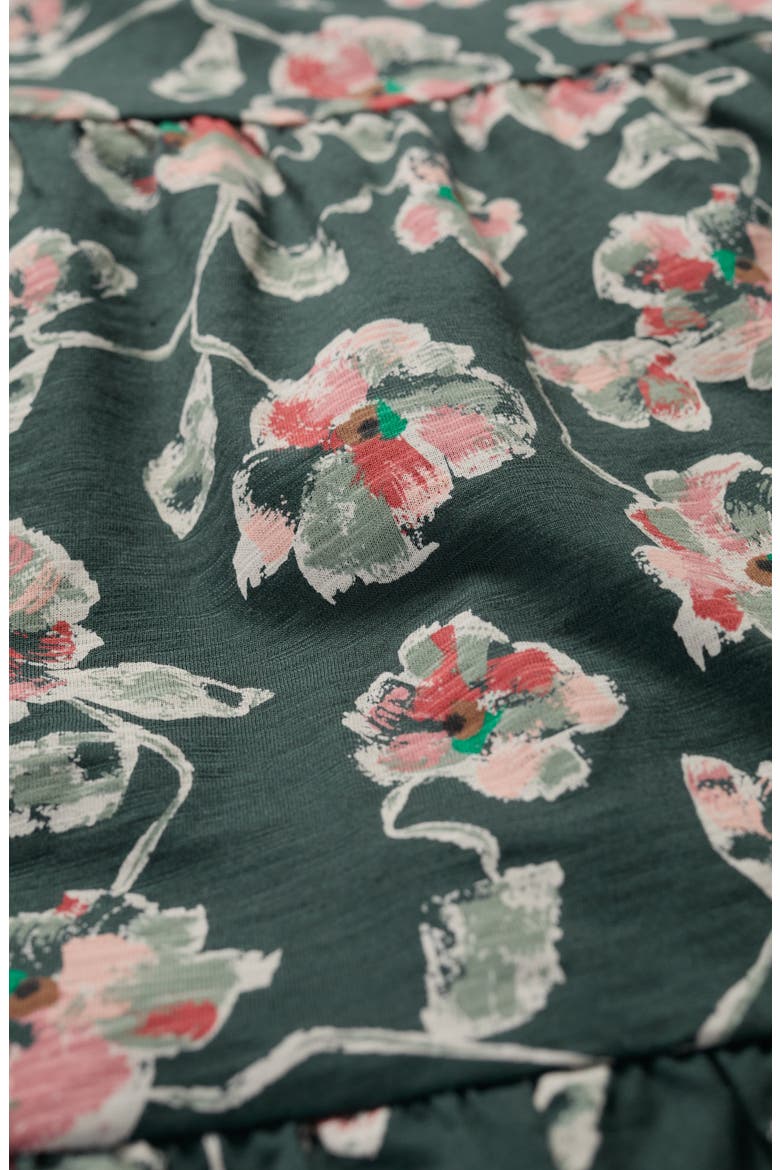 Line Strokes Floral Print Dress, Alternate, color, ARTIST CAMELLIA COPPICE