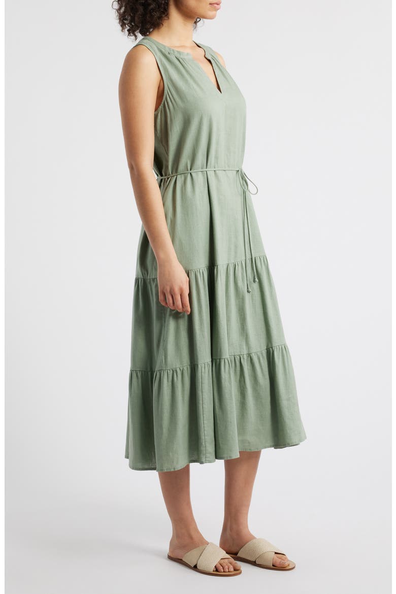 Coastal Tide Sleeveless Dress, Alternate, color, MARJORAM