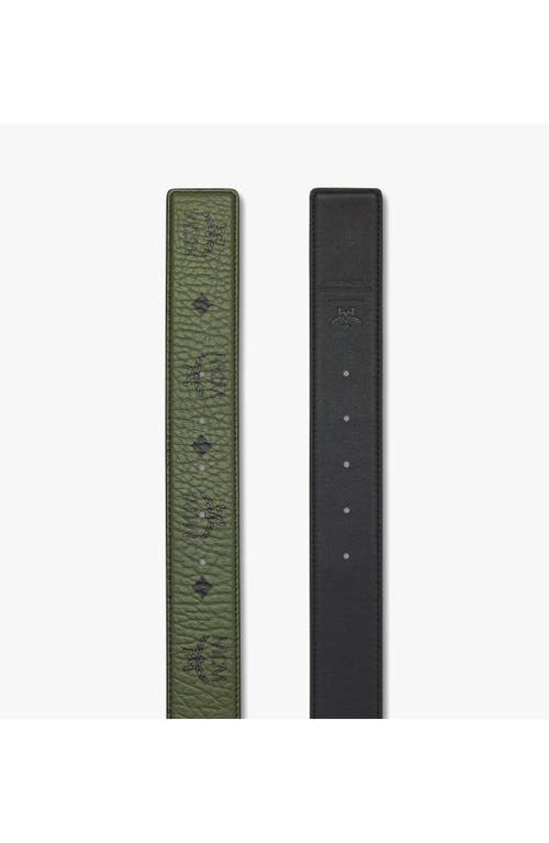 Mcm M-art Reversible Belt 1.5 Inches In Green