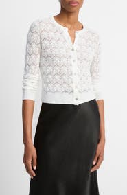Vince Open Stitch Cotton Cardigan
