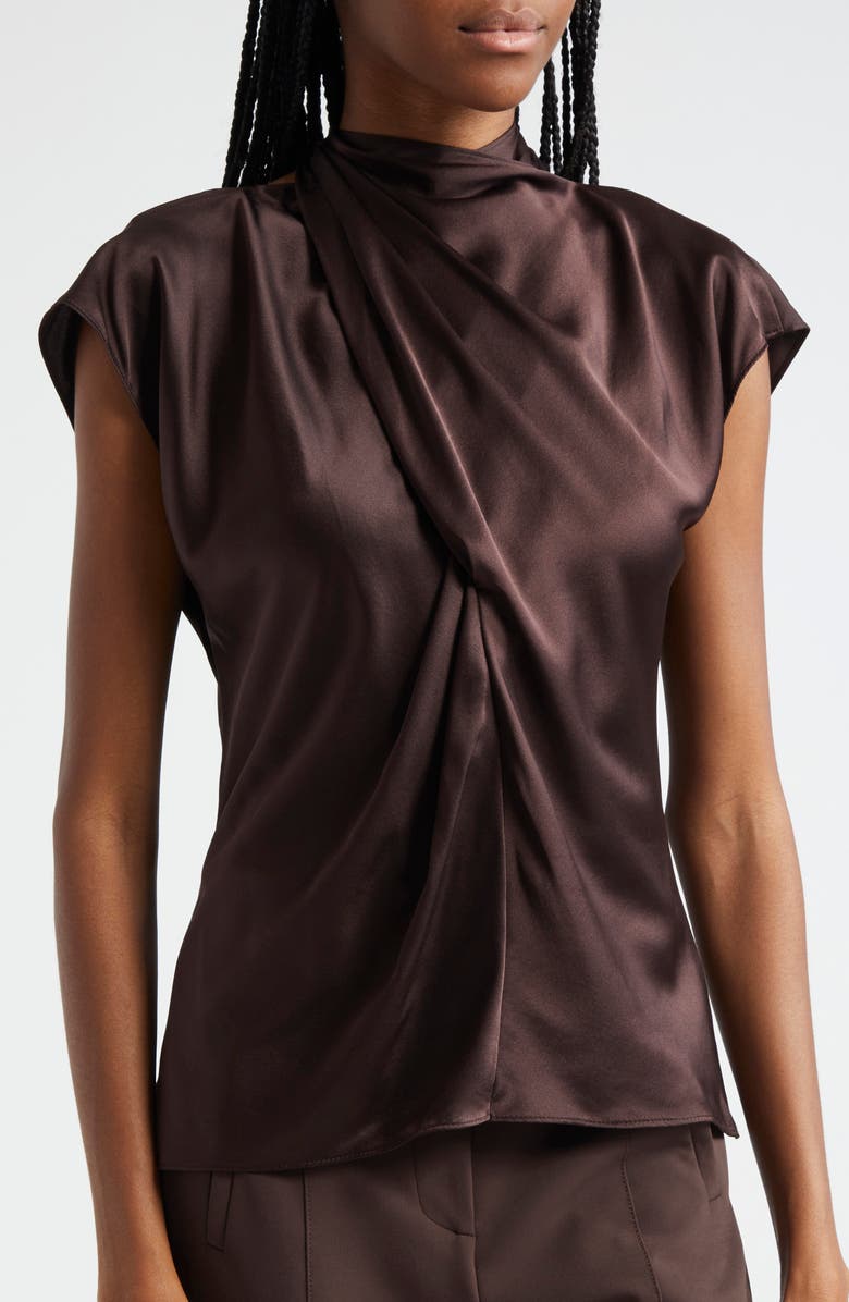 Veronica Beard Leilany Tie Neck Silk Top, Alternate, color,