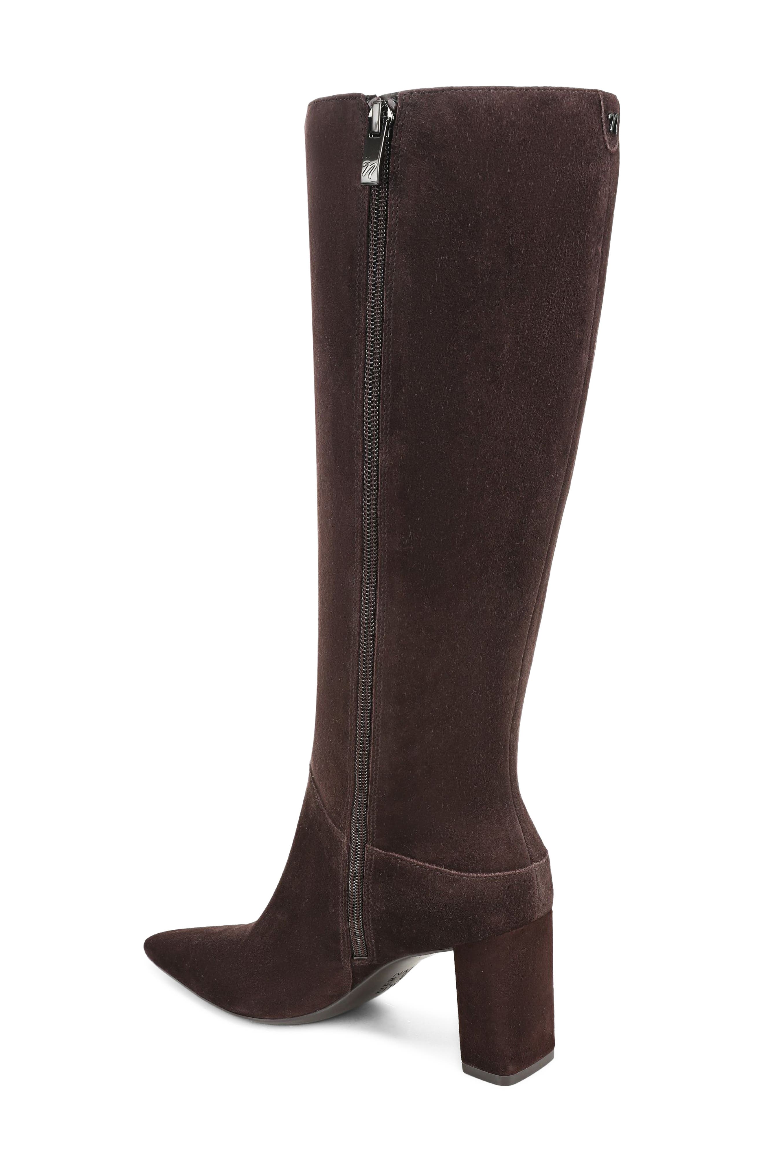 Farryn Leather Knee High Boot, Alternate, color, FOREST BROWN SUEDE