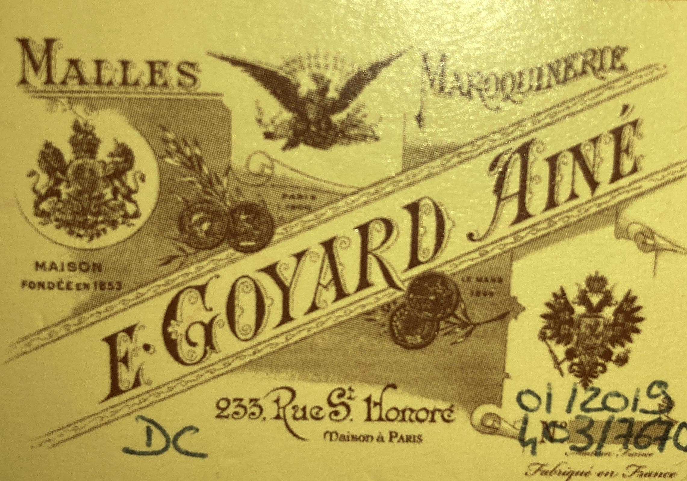 Pre-Owned Goyard Alto Hatbox Bag Coated Canvas, Alternate, color, Brown