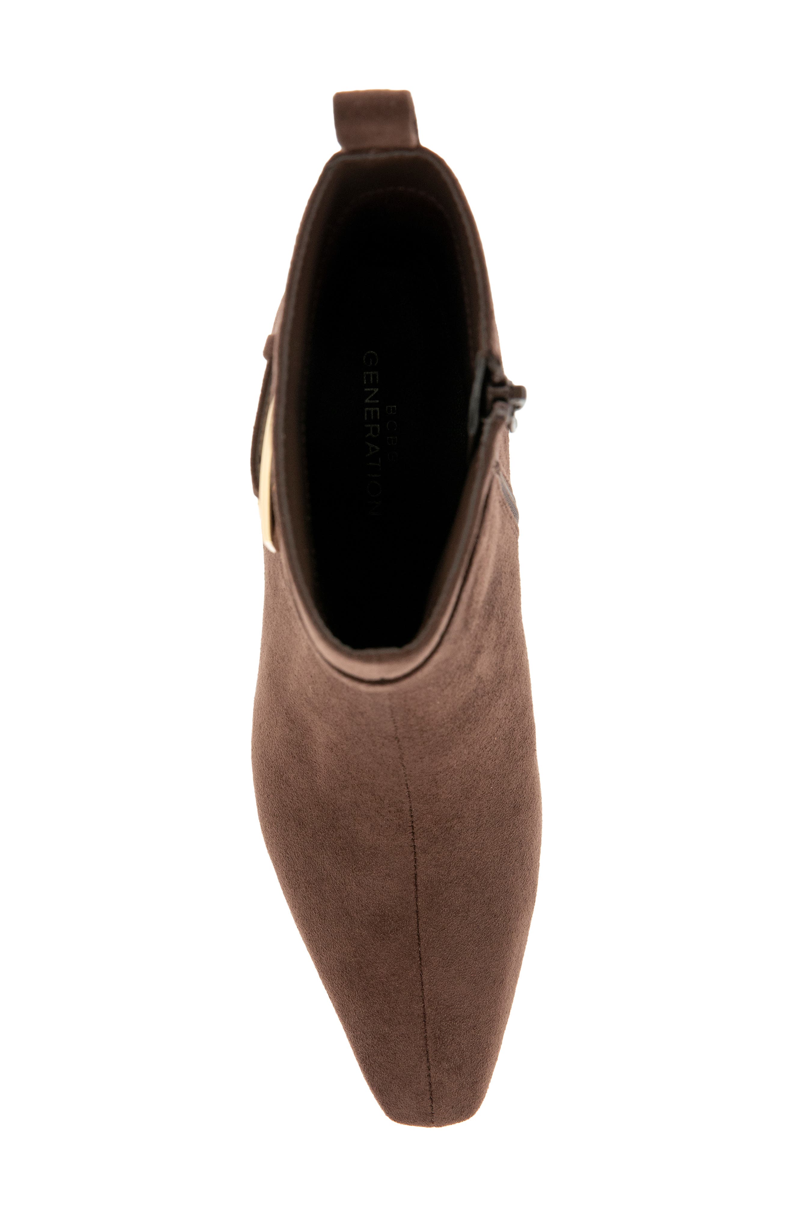 Xion Faux Leather Bootie, Alternate, color, DARK BROWN