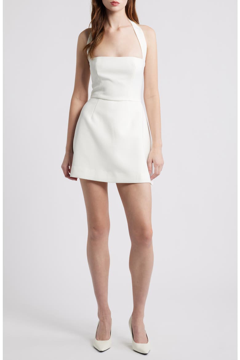 The Ultimate Muse Halter Minidress, Main, color, WHITE