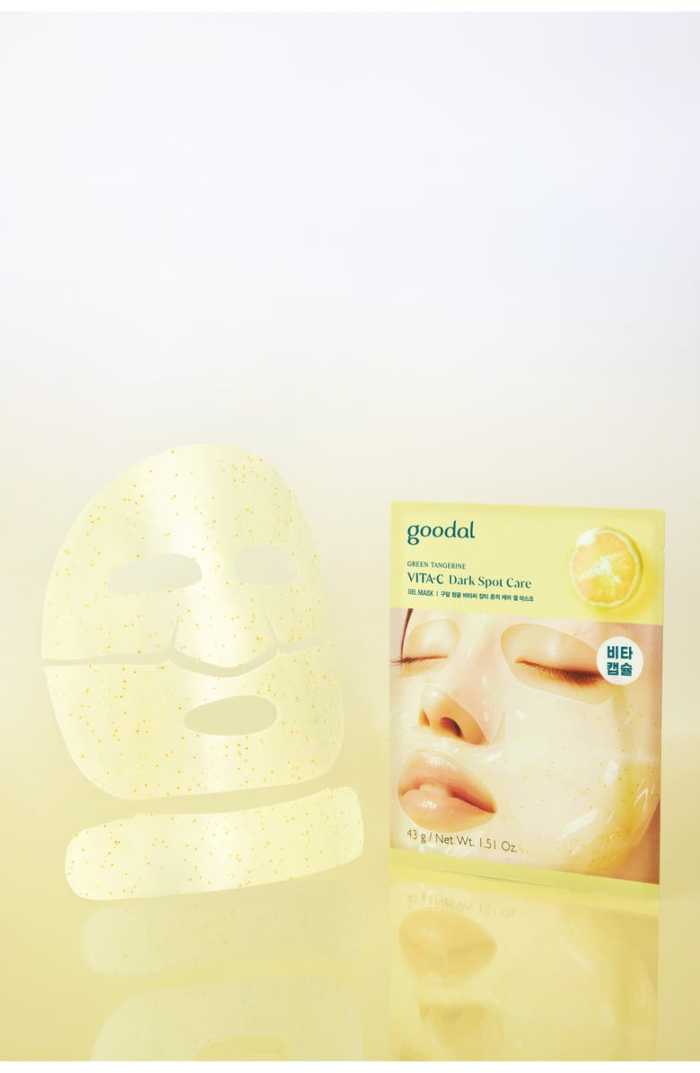 GOODAL 5-Pack Green Tangerine Vita C Dark Spot Care Gel Masks, Alternate, color,