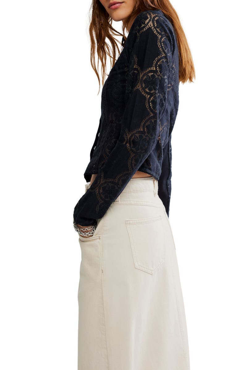 Free People Jae Button-Up Top, Alternate, color, Black