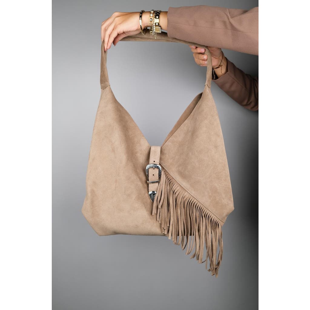 Forever & Always Shoes Rosalin Leather Tassel Shoulder Bag In Brown