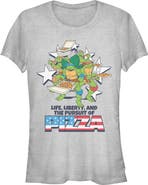 TEENAGE MUTANT NINJA TURTLES Juniors Teenage Mutant Ninja Turtles Liberty and the Pursuit of Pizza T Shirt