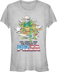 TEENAGE MUTANT NINJA TURTLES Juniors Teenage Mutant Ninja Turtles Liberty and the Pursuit of Pizza T Shirt
