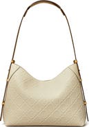 Tory Burch T Monogram Pebble Leather Messenger Bag