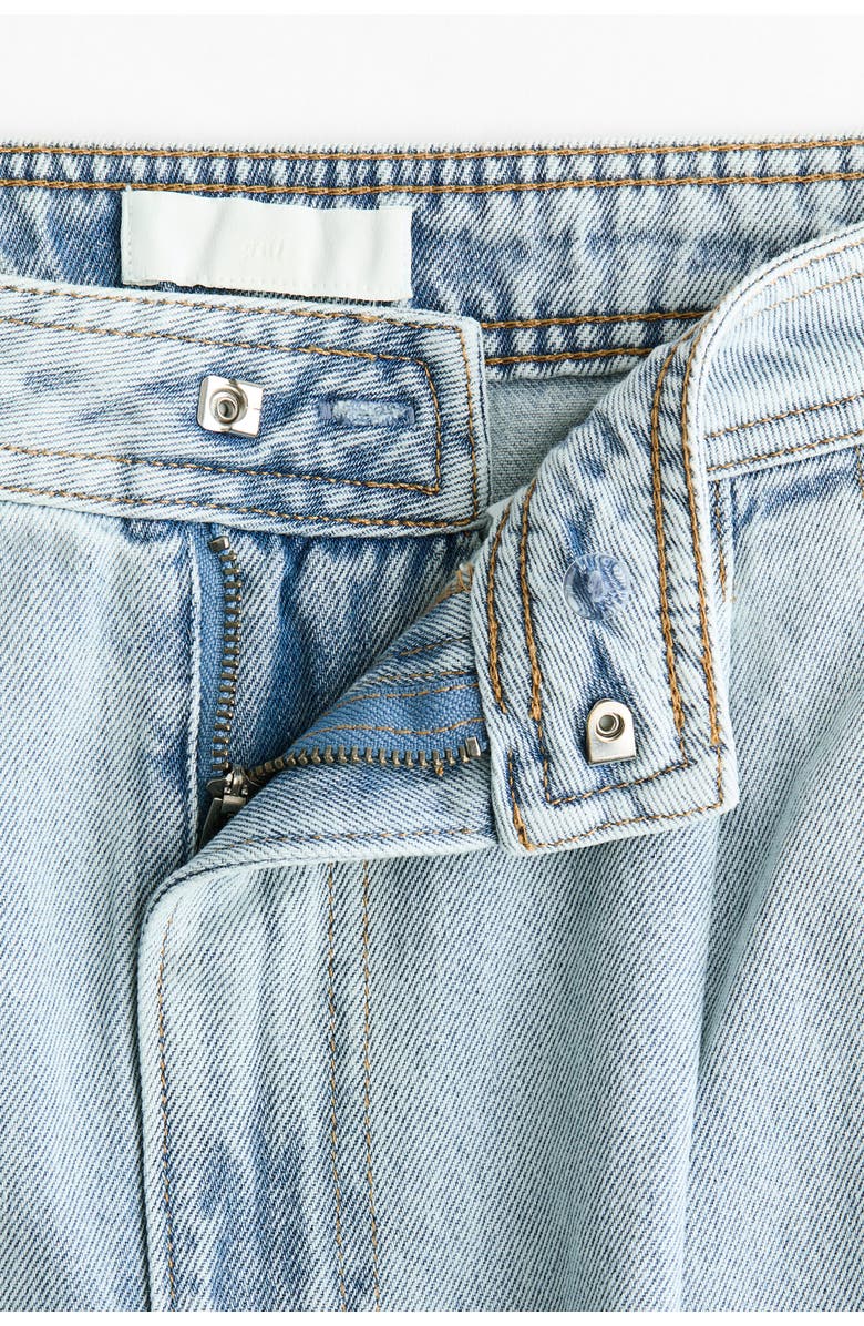 H&M Barrel High Waist Ankle Jeans, Alternate, color, 