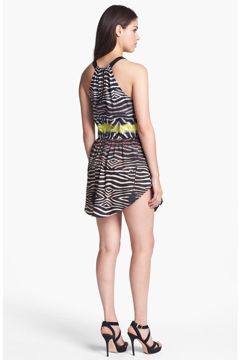 Print Cutaway Cotton Dress, Alternate, color, ZEBRA