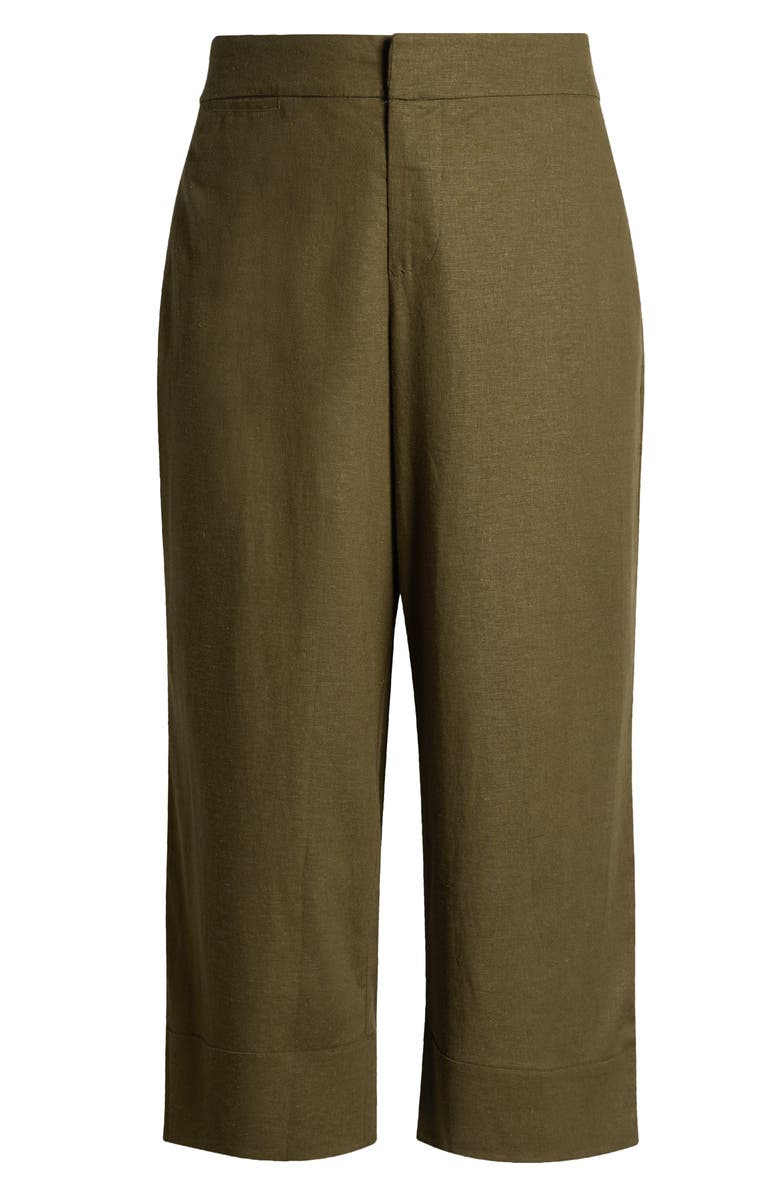 Universal Standard Courtyard Linen Blend Capri Pants, Alternate, color, Fern