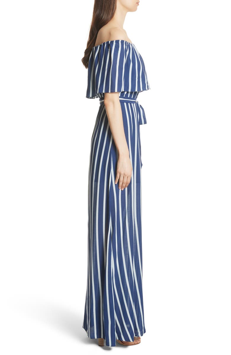 Alice + Olivia Grazi Off the Shoulder Maxi Dress, Alternate, color,
