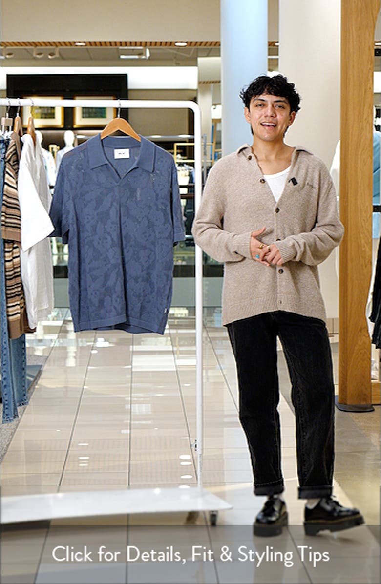 Ryan Floral Pointelle Jersey Polo, sales video thumbnail