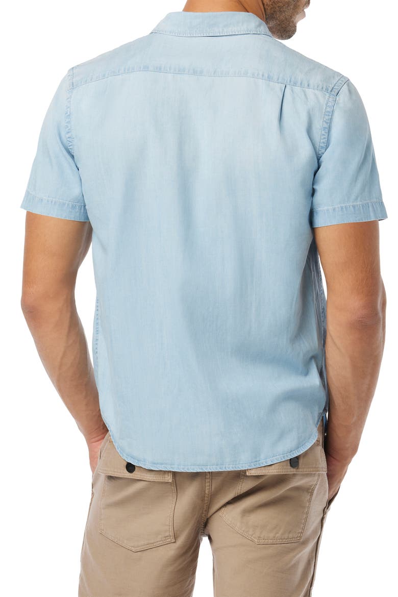 Howard Stretch Short Sleeve Button-Up Shirt, Alternate, color, COLD DYE CHAMBRAY