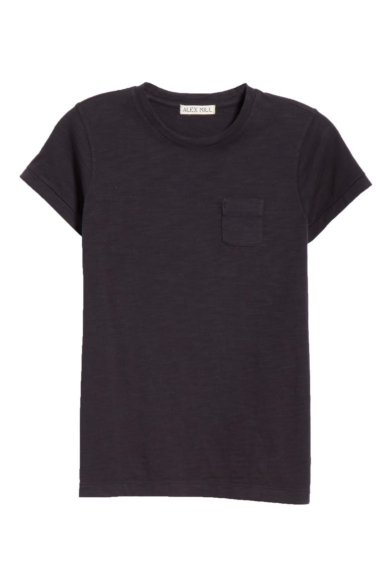 Slub Pocket Tee, Alternate, color, BLACK