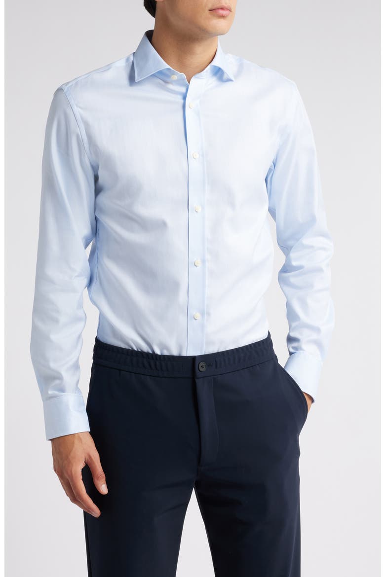 Adley Slim Fit Solid Dress Shirt, Main, color, LIGHT BLUE