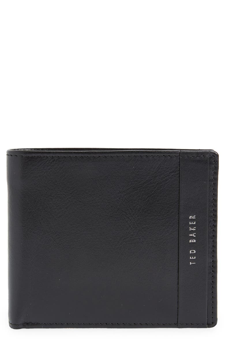 Ted Baker London Stuert Leather Bifold Wallet, Main, color,