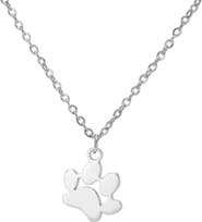Hollywood Sensation EverPaw Single Paw Print Gold Plated Necklace