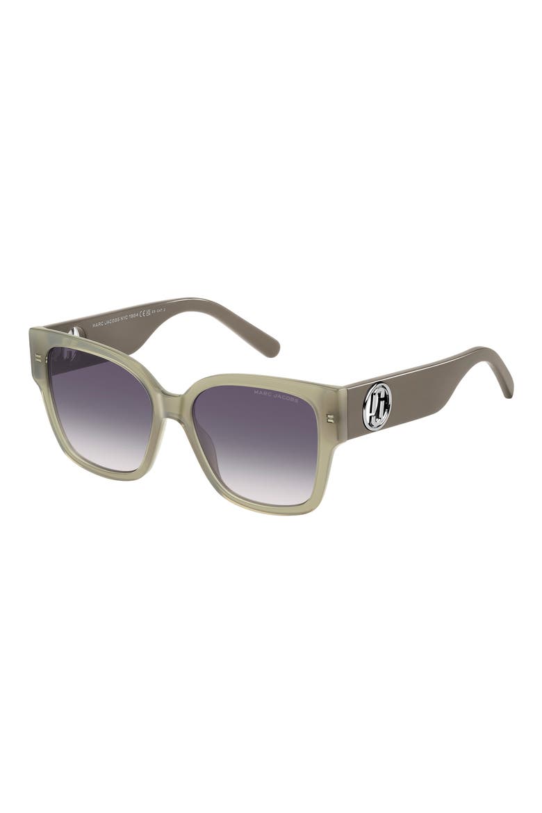 54mm Square Sunglasses, Alternate, color, SAGE/ GREY SHADED