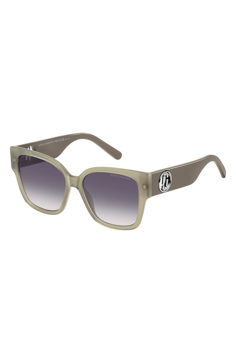 Marc Jacobs 54mm Square Sunglasses, Alternate, color, Sage/ Grey Shaded