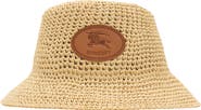 Burberry Knight Stamp Raffia-effect Bucket Hat