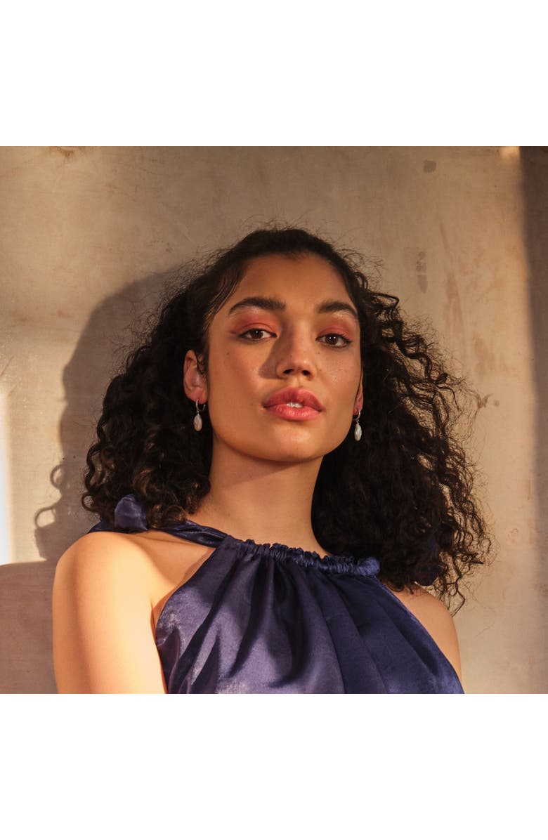 Spero London Treated Freshwater Cultured Baroque Pearl Hoop Earrings, Alternate, color, 