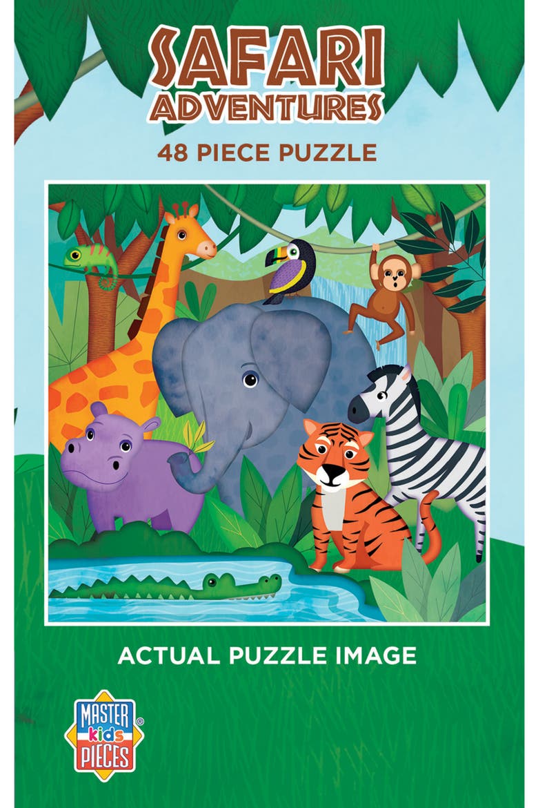 Safari Adventures 48 Piece Value Puzzle, Alternate, color, Multicolor