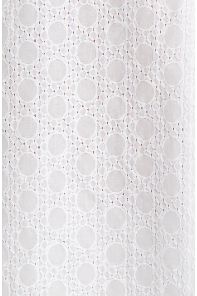 Geneo Cotton Eyelet Button-Up Shirt, Alternate, color, WHITE