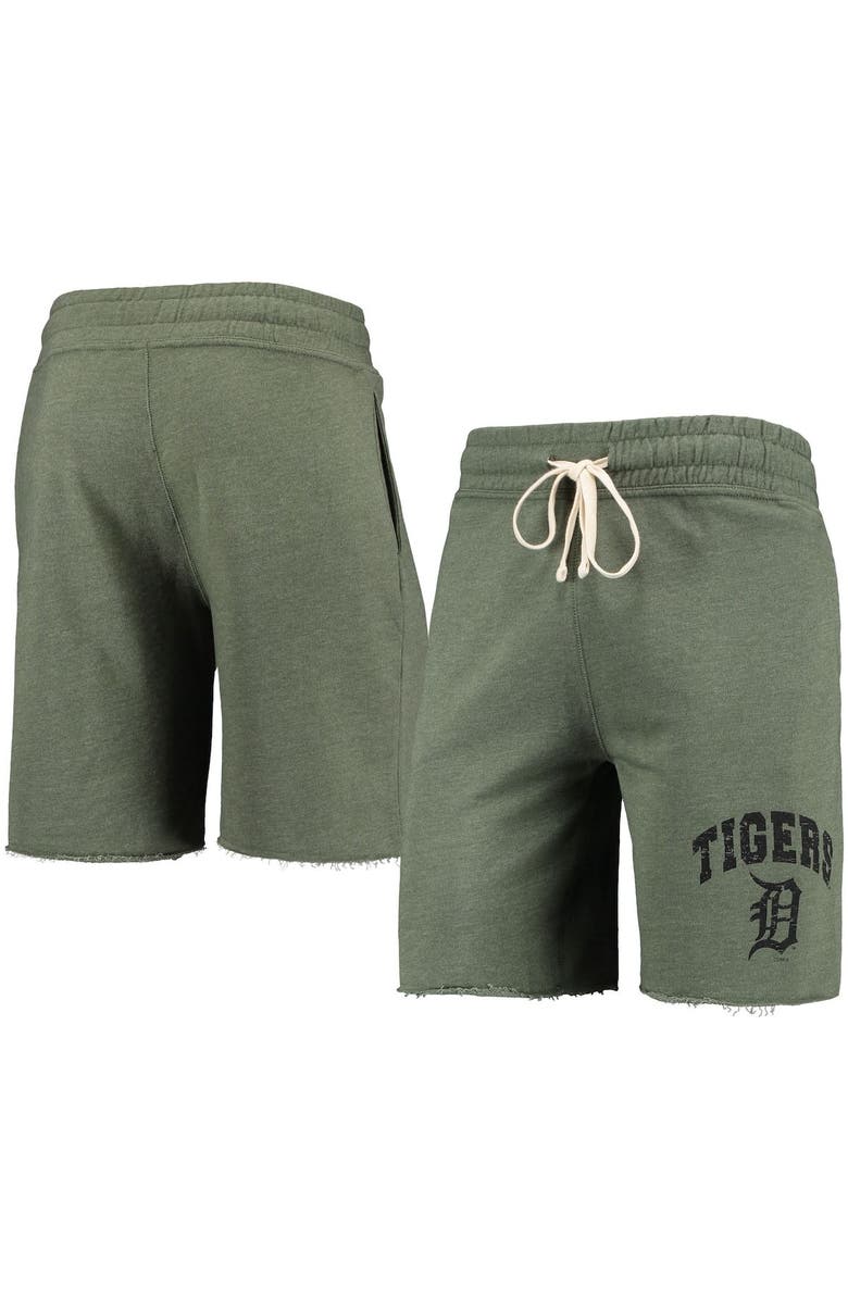 CONCEPTS SPORT Men's Concepts Sport Heathered Olive Detroit Tigers Mainstream Tri-Blend Shorts, Alternate, color,