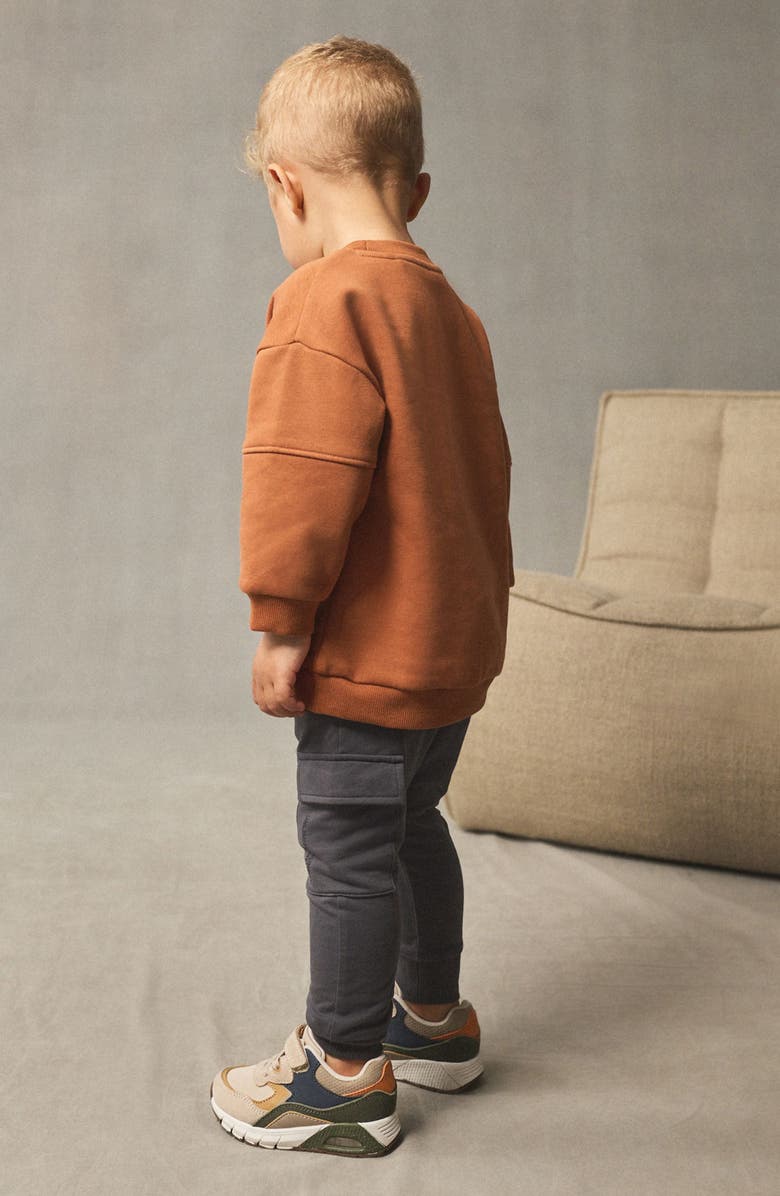 NEXT Kids' Utility Sweatshirt & Cargo Joggers Set, Alternate, color, Brown